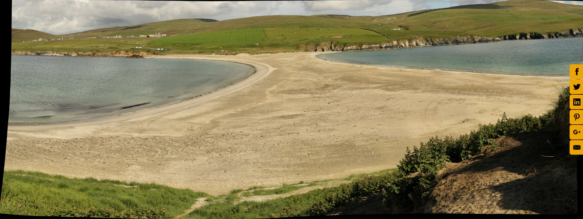 Tombolo At St Ninian S Isle Shetland Islands Scotland