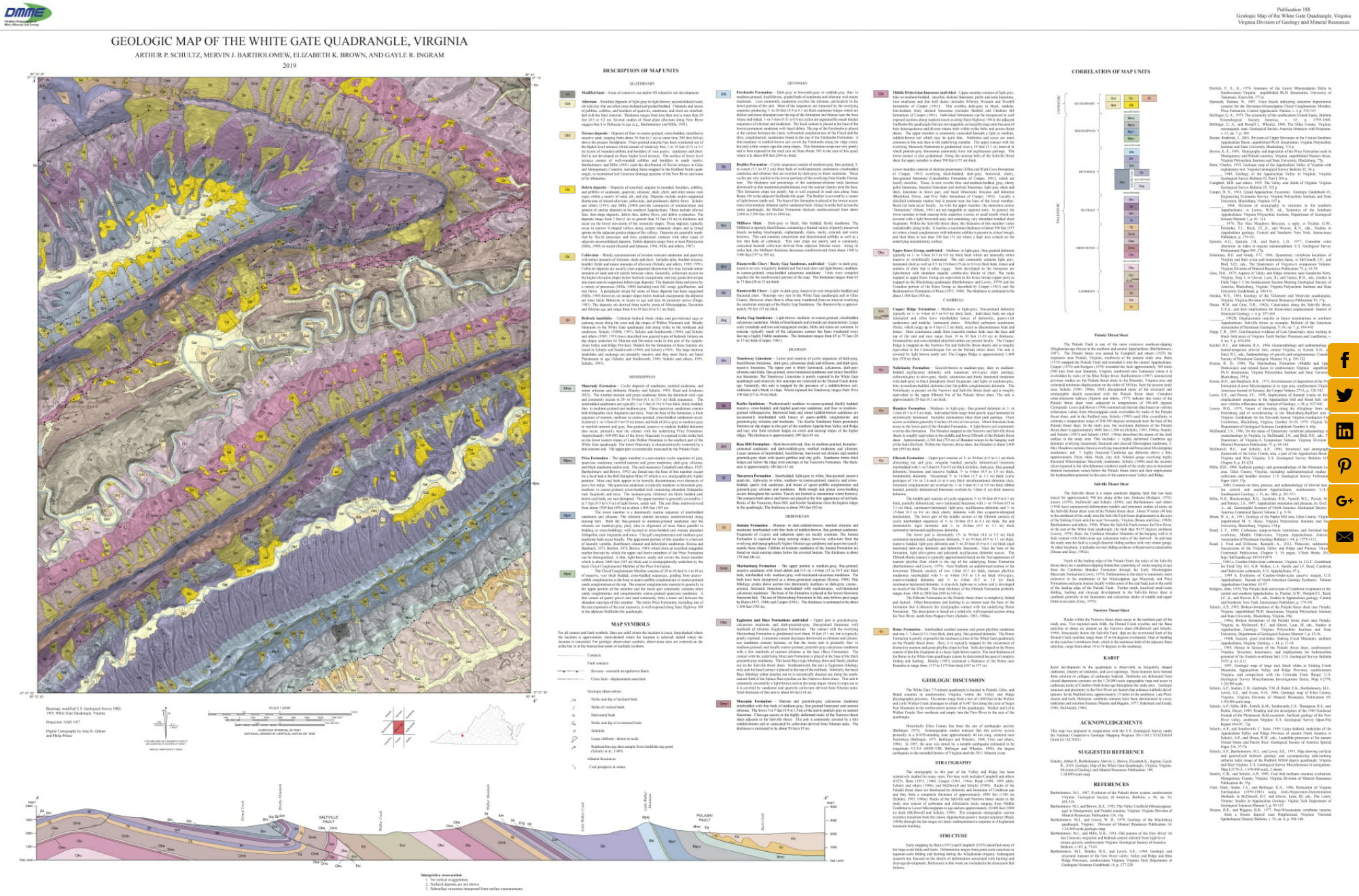 Geologic map of White Gate quadrangle, Virginia