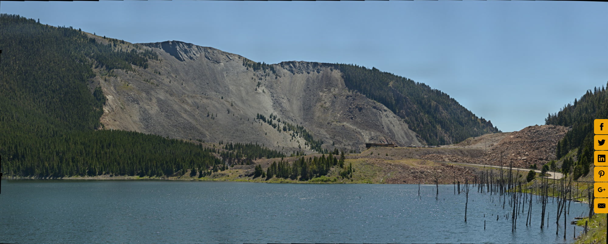 1959 Earthquake slide and Lake in Montana