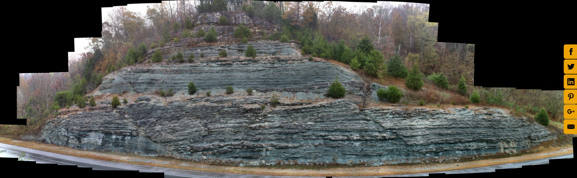 Faults in Fort Payne Formation, Kentucky