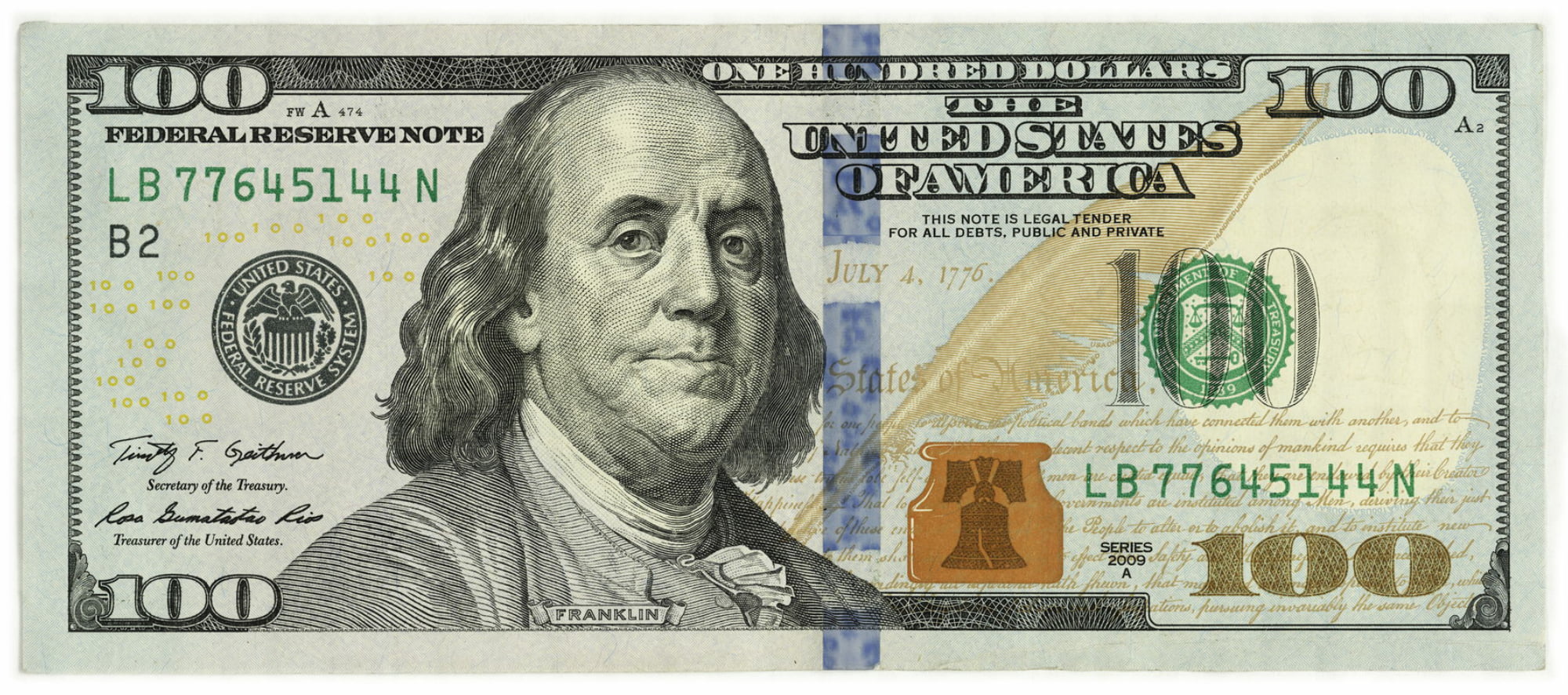 $100 Bill Printable