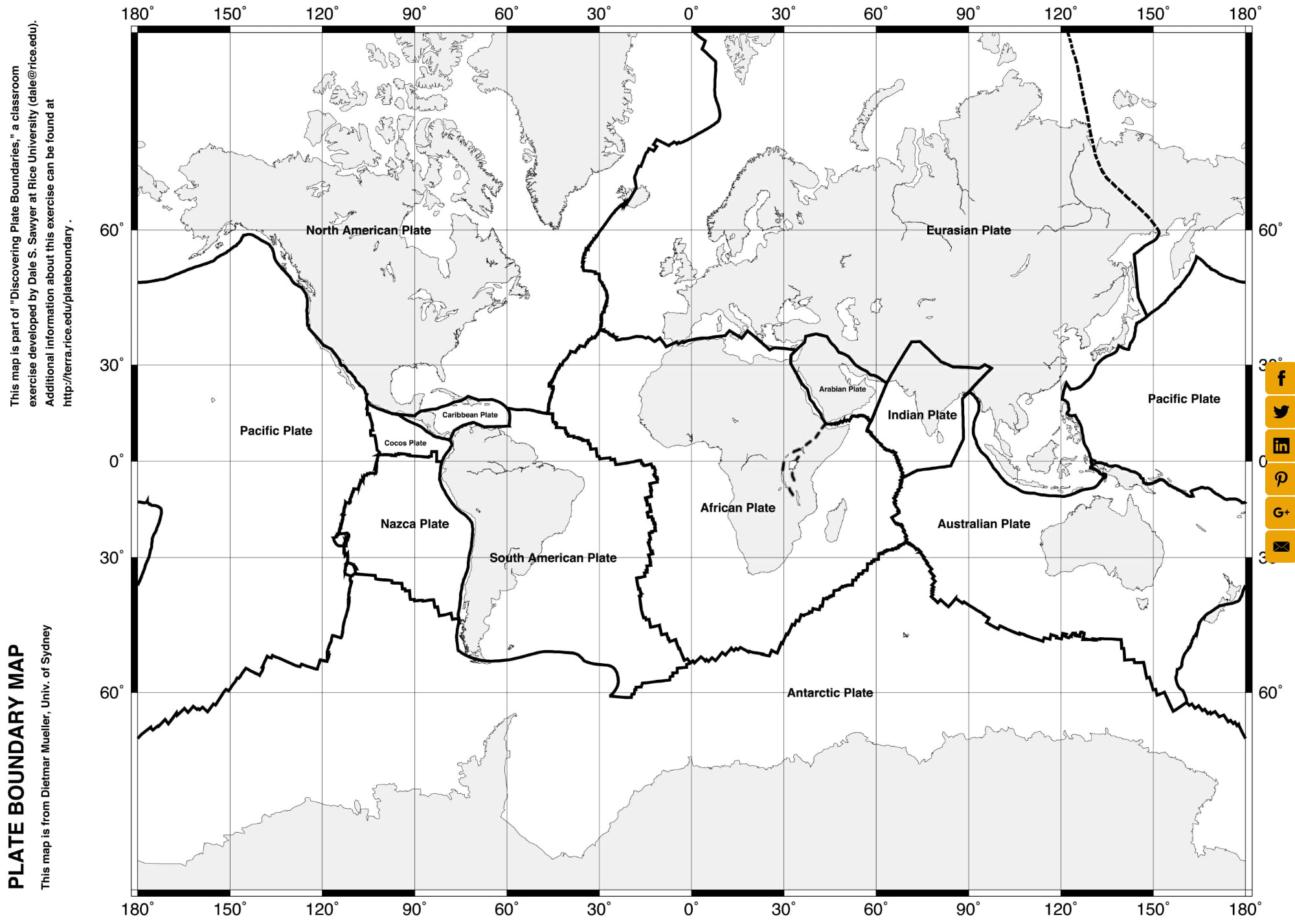 PLATE BOUNDARY MAP