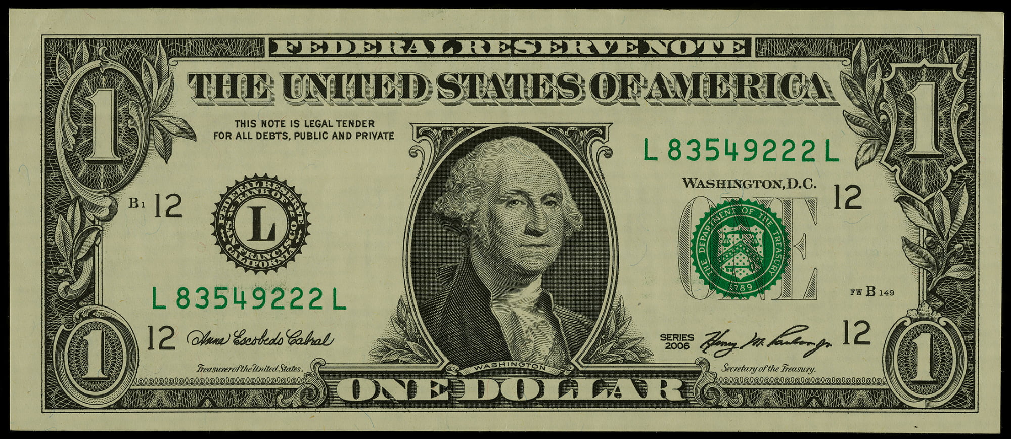 One Dollar Bill (Front)