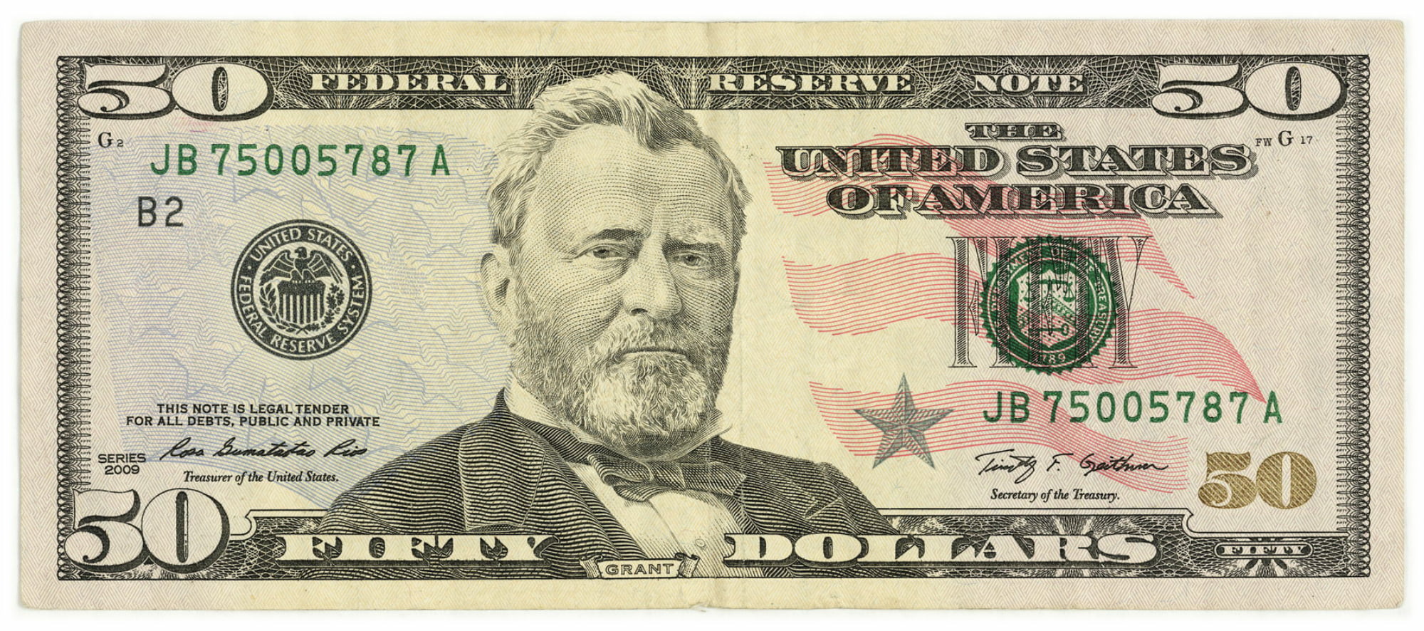 US 50 Dollar Bill