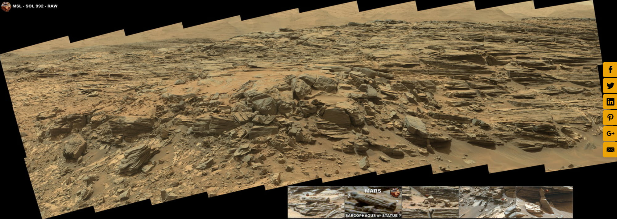 MSL SOL 992 (RAW) The Mars Sarcophagus - ArtAlienTV-Gigapans