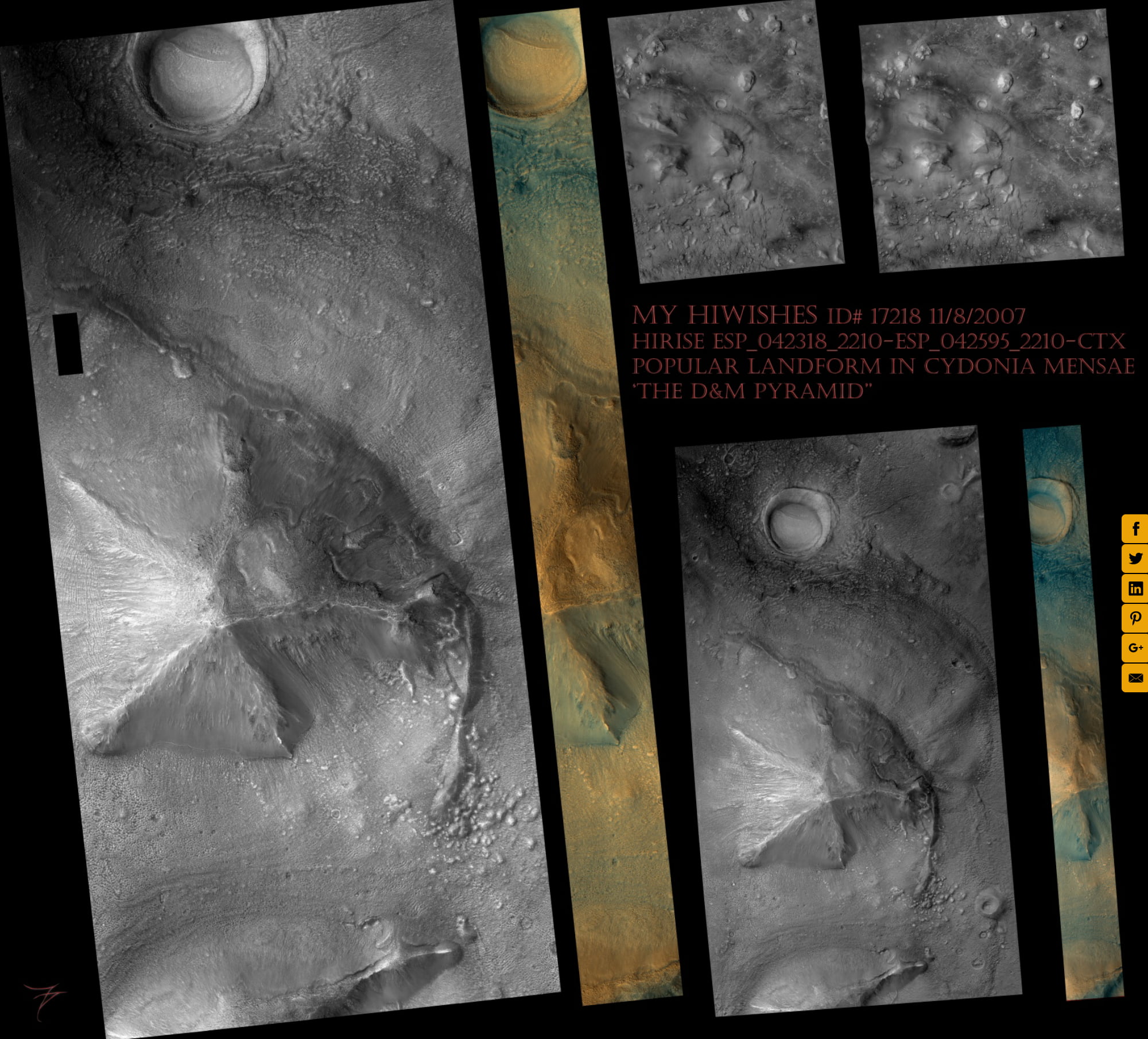My HiWishes- 'Another Popular Landform in Cydonia Mensae'