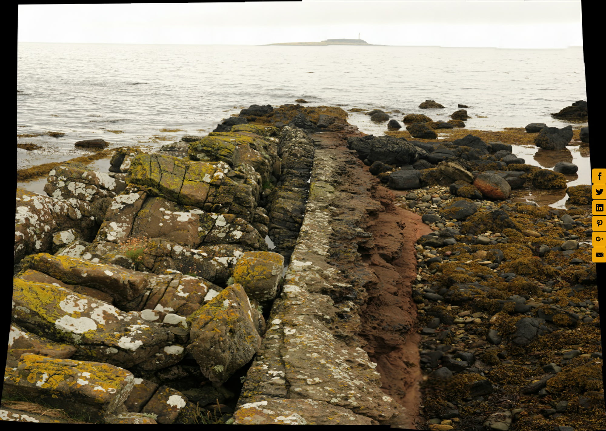 Dike contact exposed at Kildonan, Arran, Scotland
