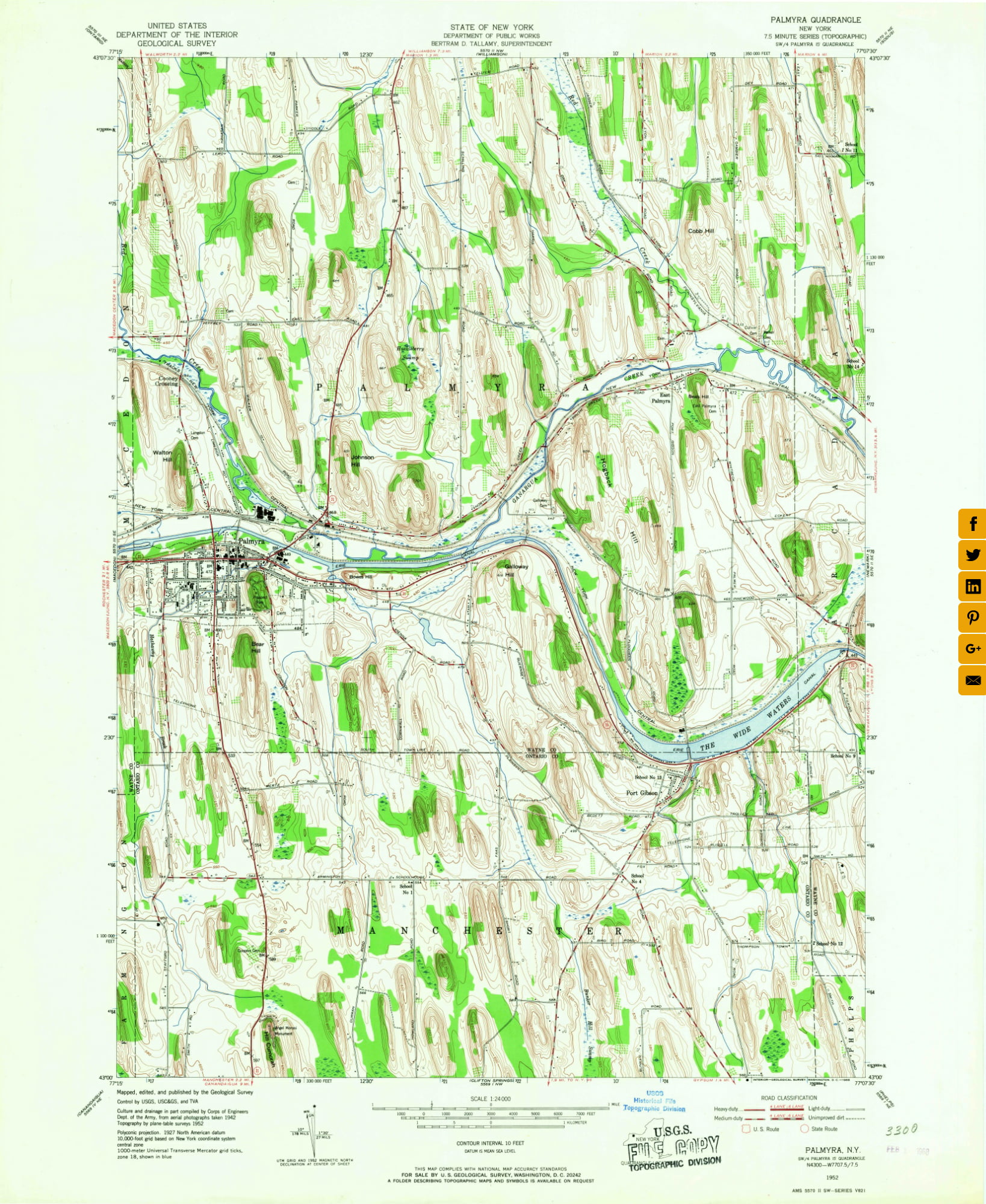 Palmyra, New York quadrangle