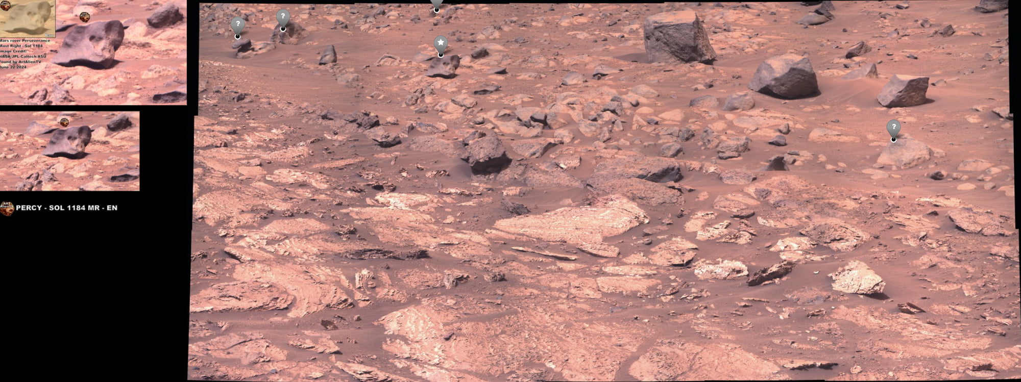 Perseverance SOL 1184 MR (EN 70) Mars Animal Skull up Close ...