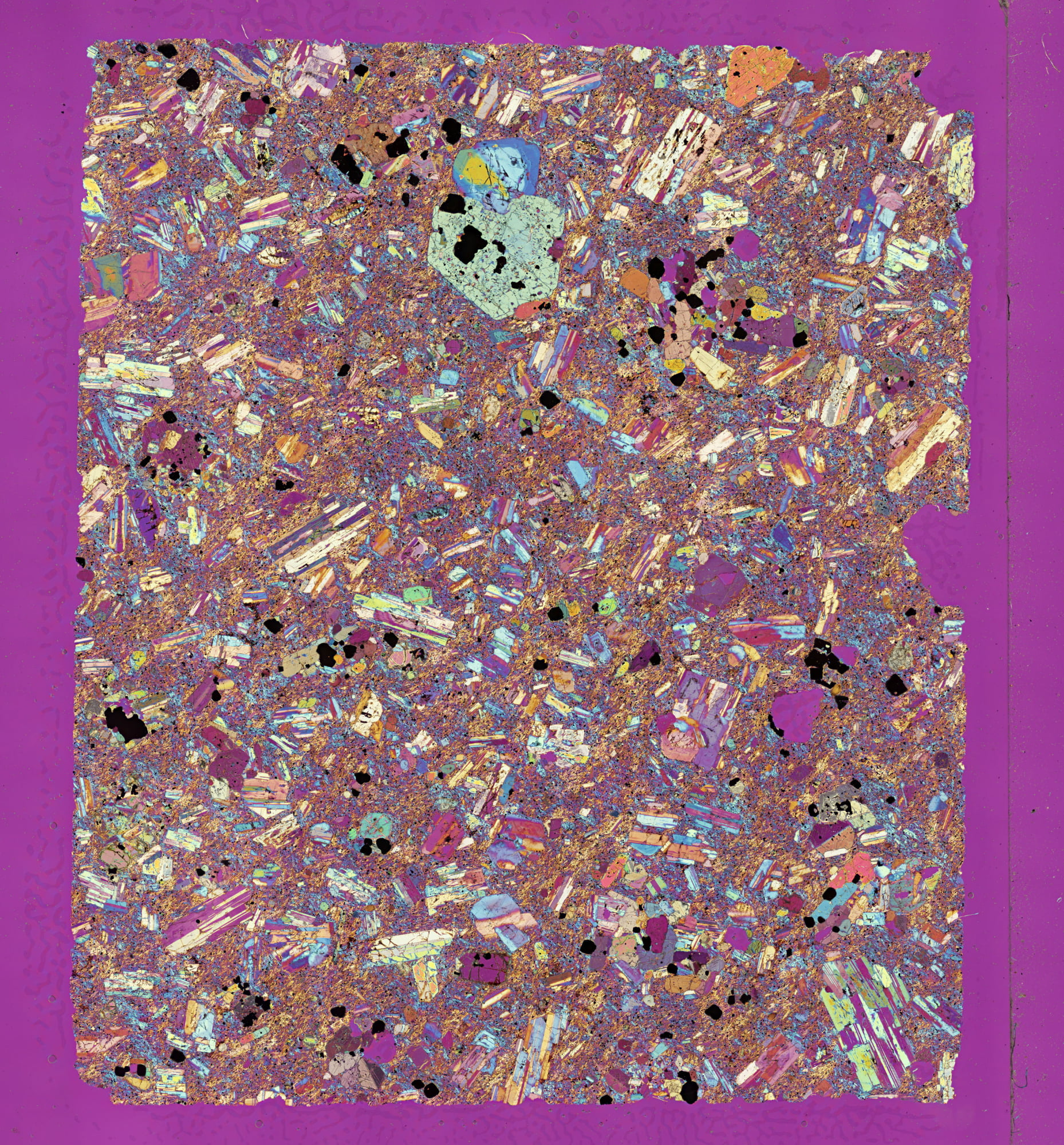 Andesite Thin Section 10X Full Waveplate